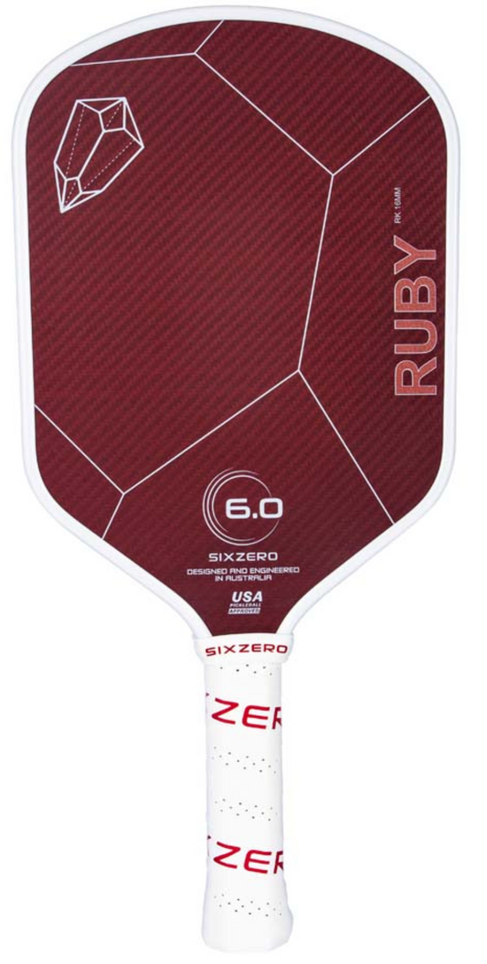 Six Zero Ruby Pickleball Paddle - 16mm
